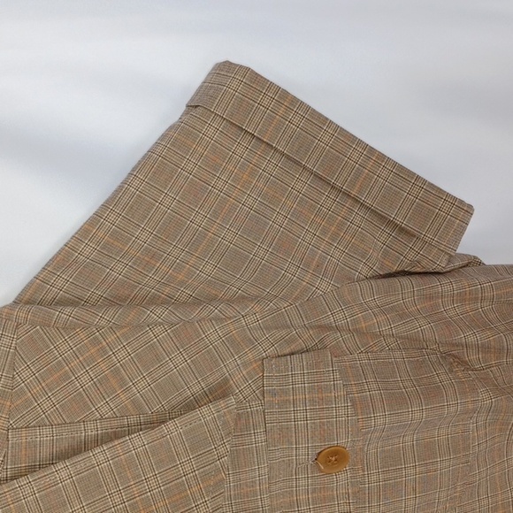 Sandro Plaid Belted Safari Kahki Short Sleeve Jacket XL - Picture 3 of 7